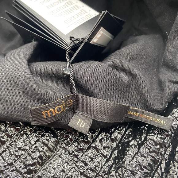 Maje Bucket Hat Black‎ Vinyl Textured Pattern New With Tags Size TU OSFM main image 6